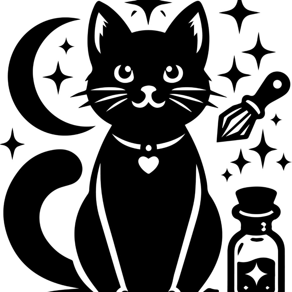 Black Cat Wall Decal